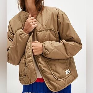Brixton Women's Brown Quilted Puffer Jacket